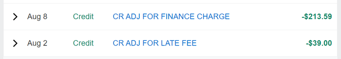 Amex credit adjustments Amex credit adjustments