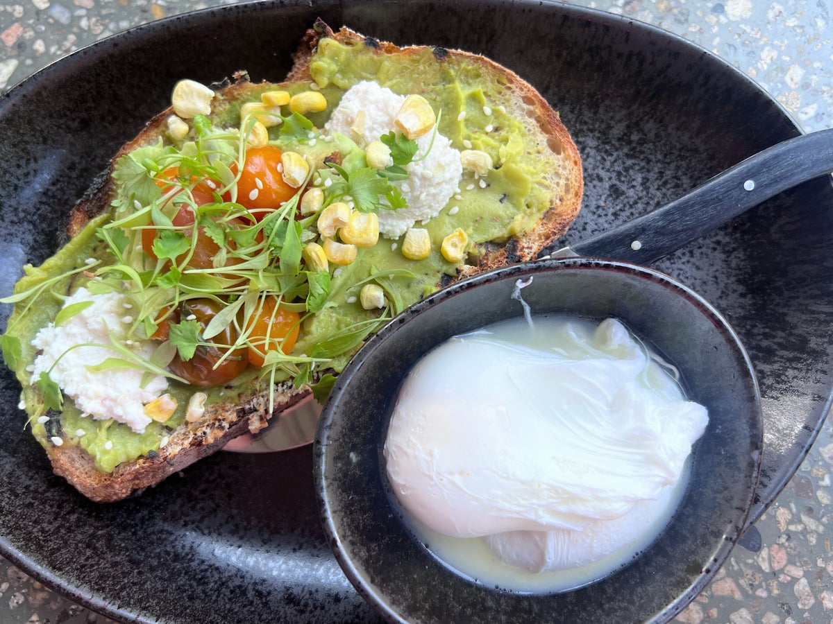 Avocado toast at Between the Trees Greenville