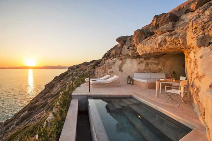 Cave room at sunset