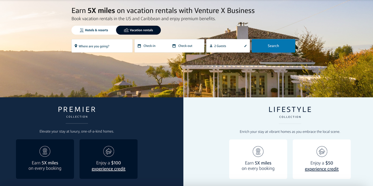 Capital One Travel Vacation Homes