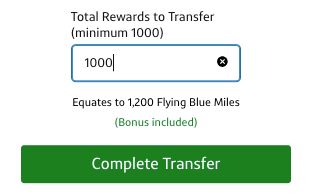 Capital One transfer tool Flying Blue 20 bonus