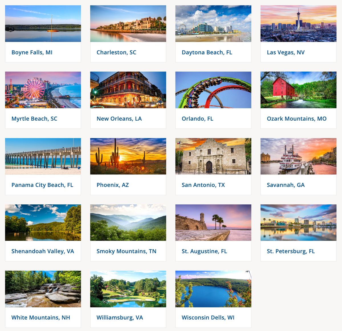 Choice timeshare offer locations