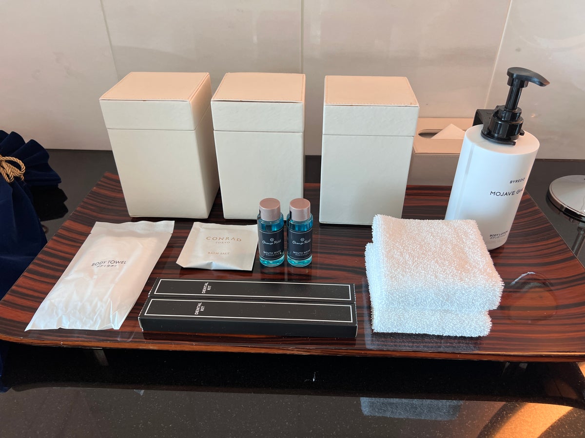 Conrad Tokyo bathroom toiletries