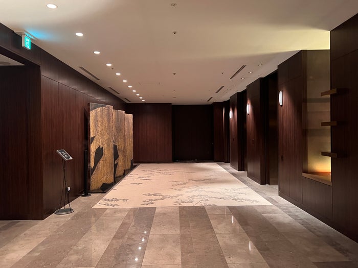 Conrad Tokyo hallway to guest elevators Conrad Tokyo hallway to guest elevators