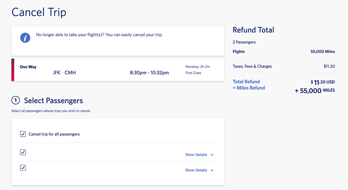 Delta flight cancel trip