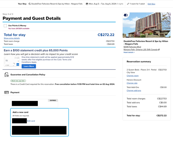 DoubleTree Fallsview Resort Spa by Hilton—Niagara Falls booking confirmation DoubleTree Fallsview Resort Spa by Hilton—Niagara Falls booking confirmation