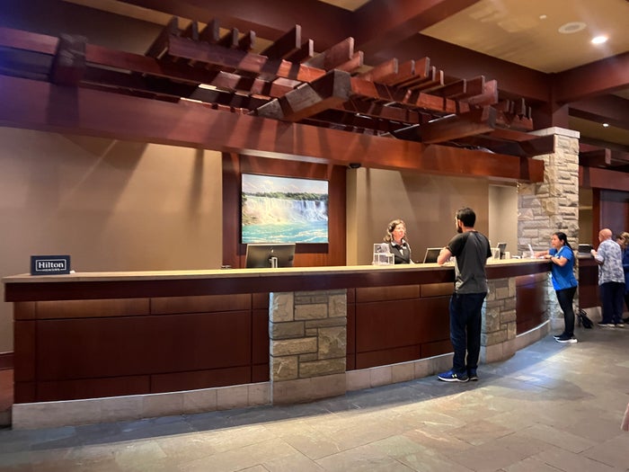 DoubleTree Fallsview Resort Spa by Hilton Niagara Falls check in desk DoubleTree Fallsview Resort Spa by Hilton Niagara Falls check in desk