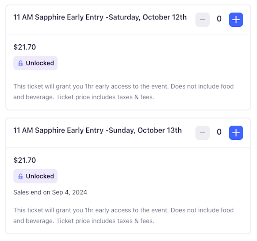 EEEEEATSCON New York early entry ticket price