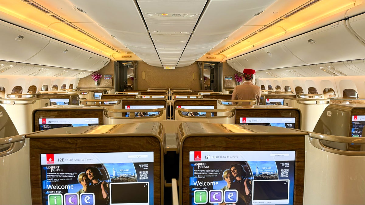 Emirates 777 refreshed business class IFE