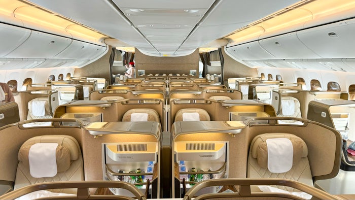 Emirates 777 refreshed business class cabin Emirates 777 refreshed business class cabin
