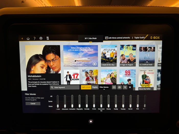 Etihad B787 9 Economy KIX AUH IFE search Etihad B787 9 Economy KIX AUH IFE search