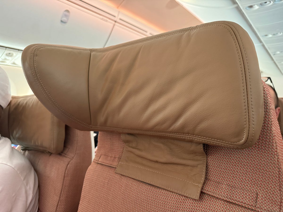 Etihad B787 9 Economy KIX AUH headrest