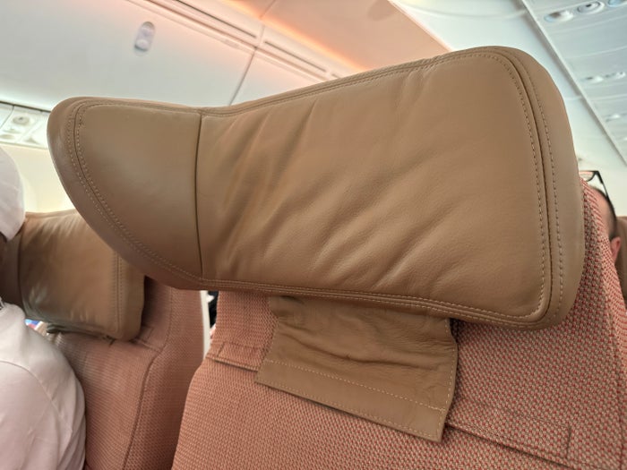 Etihad B787 9 Economy KIX AUH headrest Etihad B787 9 Economy KIX AUH headrest