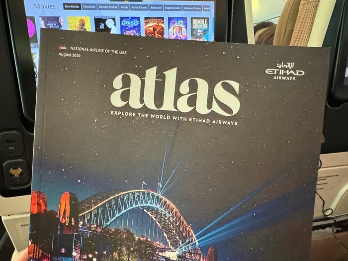 Etihad B787 9 Economy KIX AUH magazine Etihad B787 9 Economy KIX AUH magazine