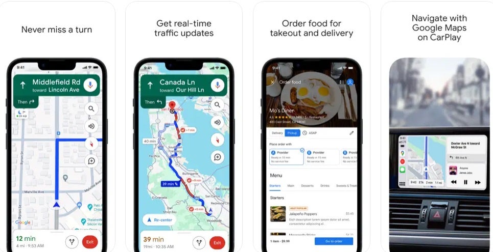 Google Maps Screenshots