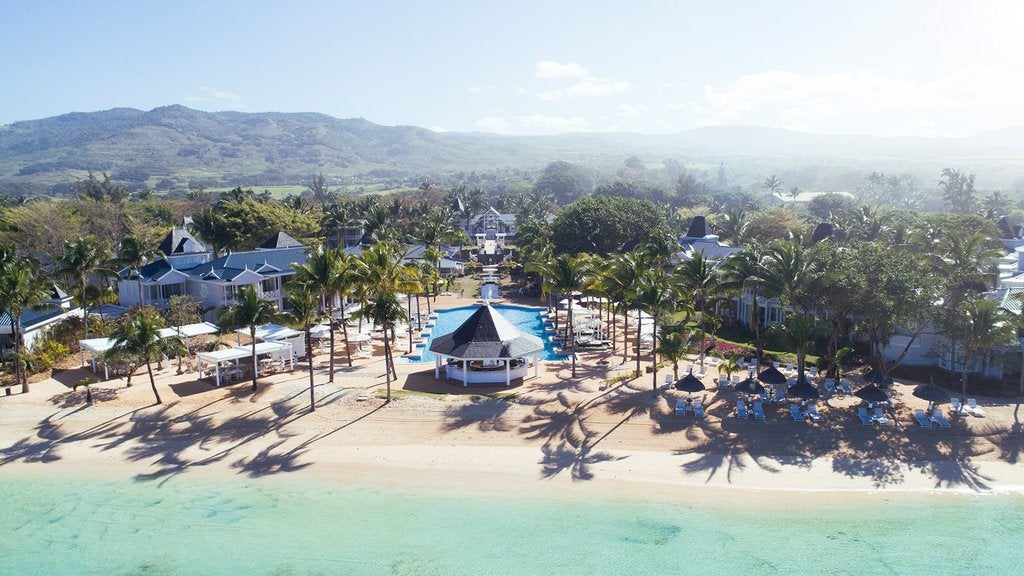 beach and hotel