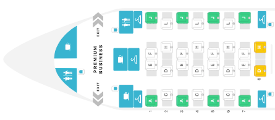 LATAM B787 9 business class layout v2