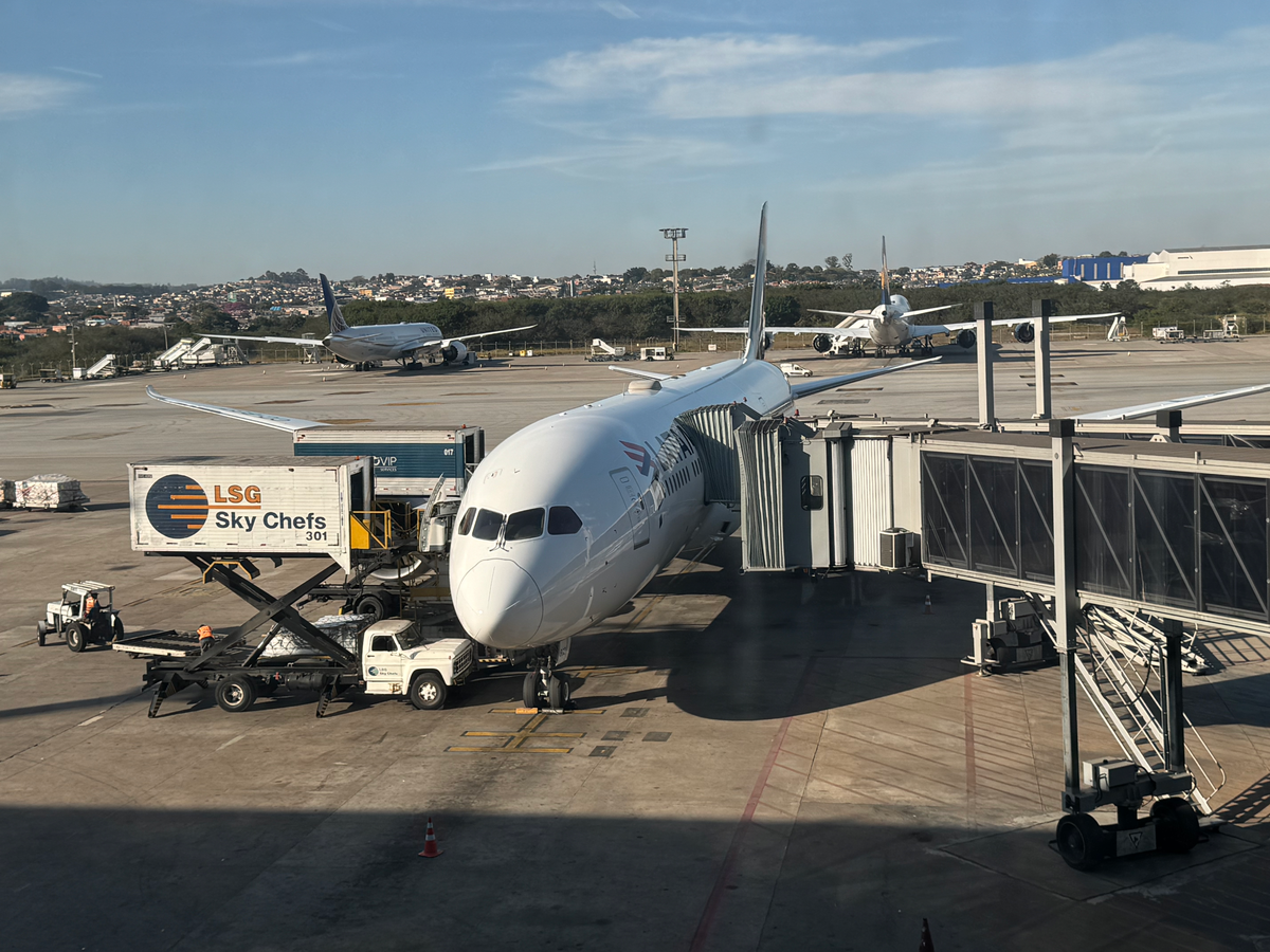 LATAM Boeing 787 9 at gate at GRU