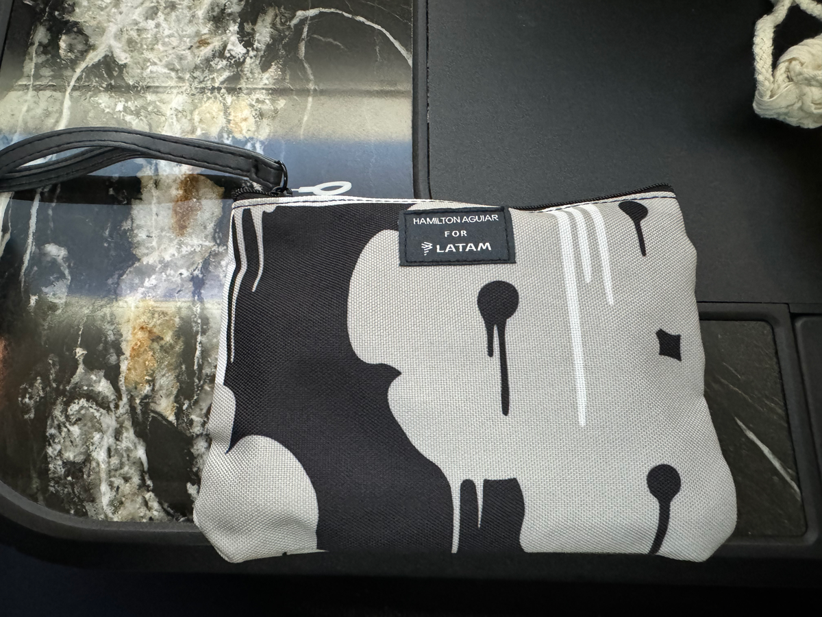 LATAM business class B787 9 GRU SCL amenity kit