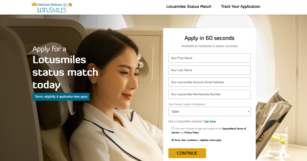 Lotusmiles Status Match application