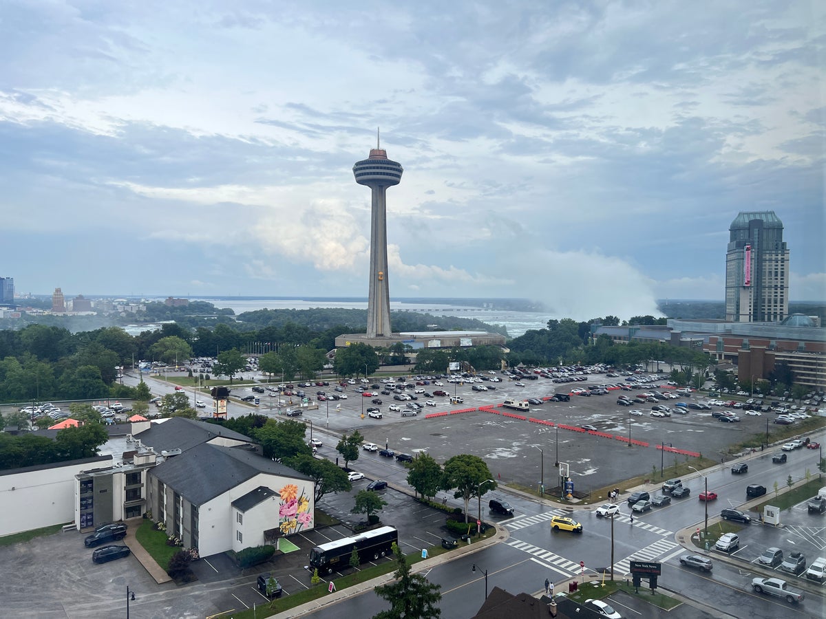 Niagara Falls Skylon Tower view from DoubleTree Fallsview Resort Spa by Hilton Niagara Falls