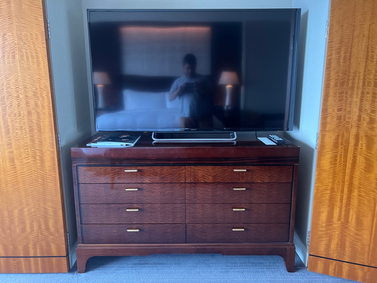 Ritz Carlton Tokyo room television and storage unit