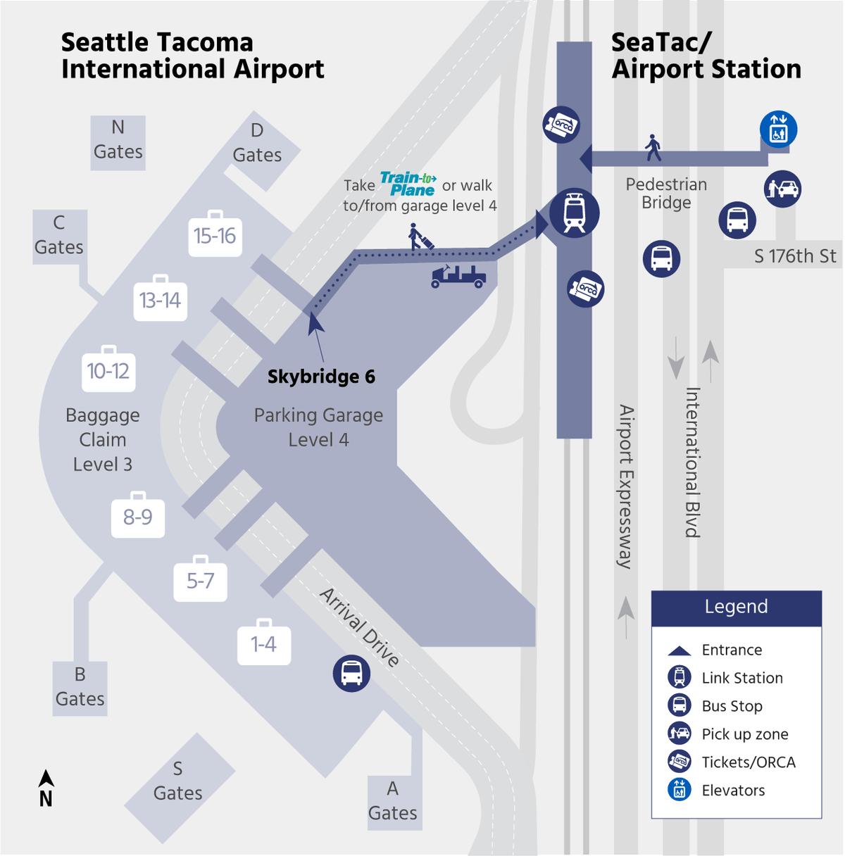 Sound Transit Airport Station Map