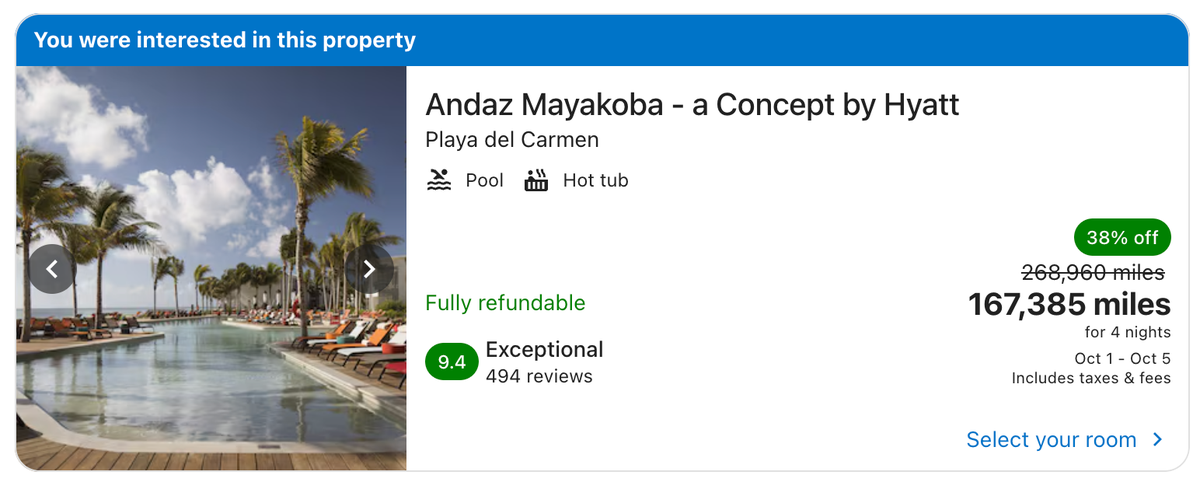 Stays by Alaska Vacations Andaz Mayakoba Mexico redemption rate