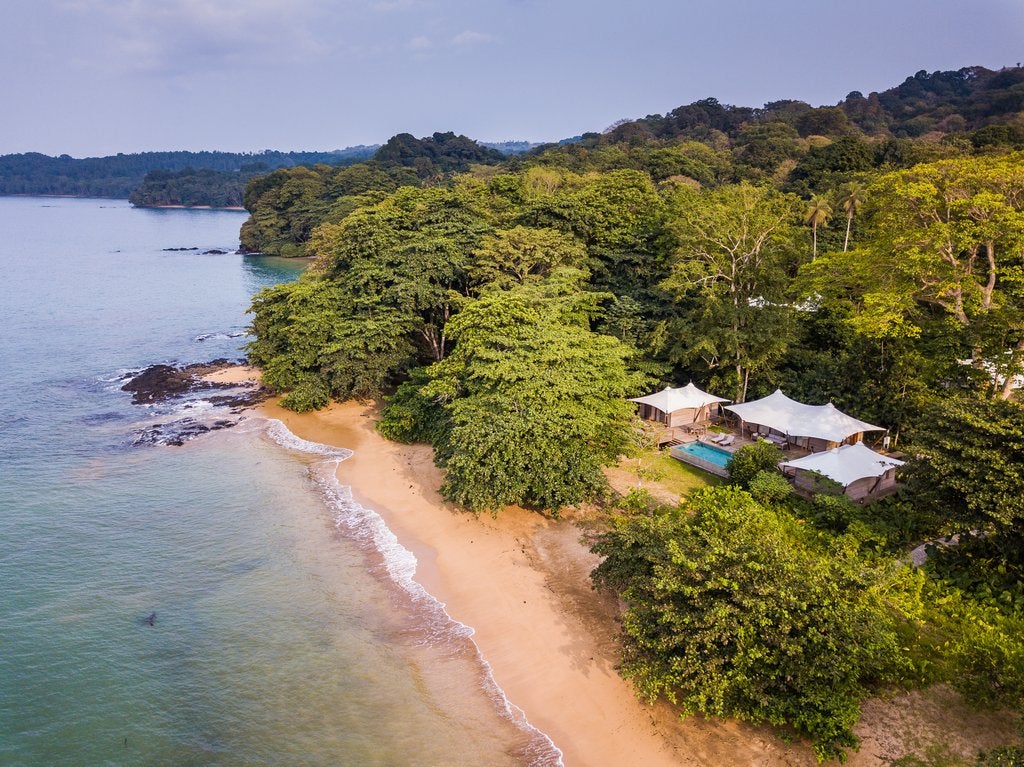 beachfront tented villas at Sundy Praia