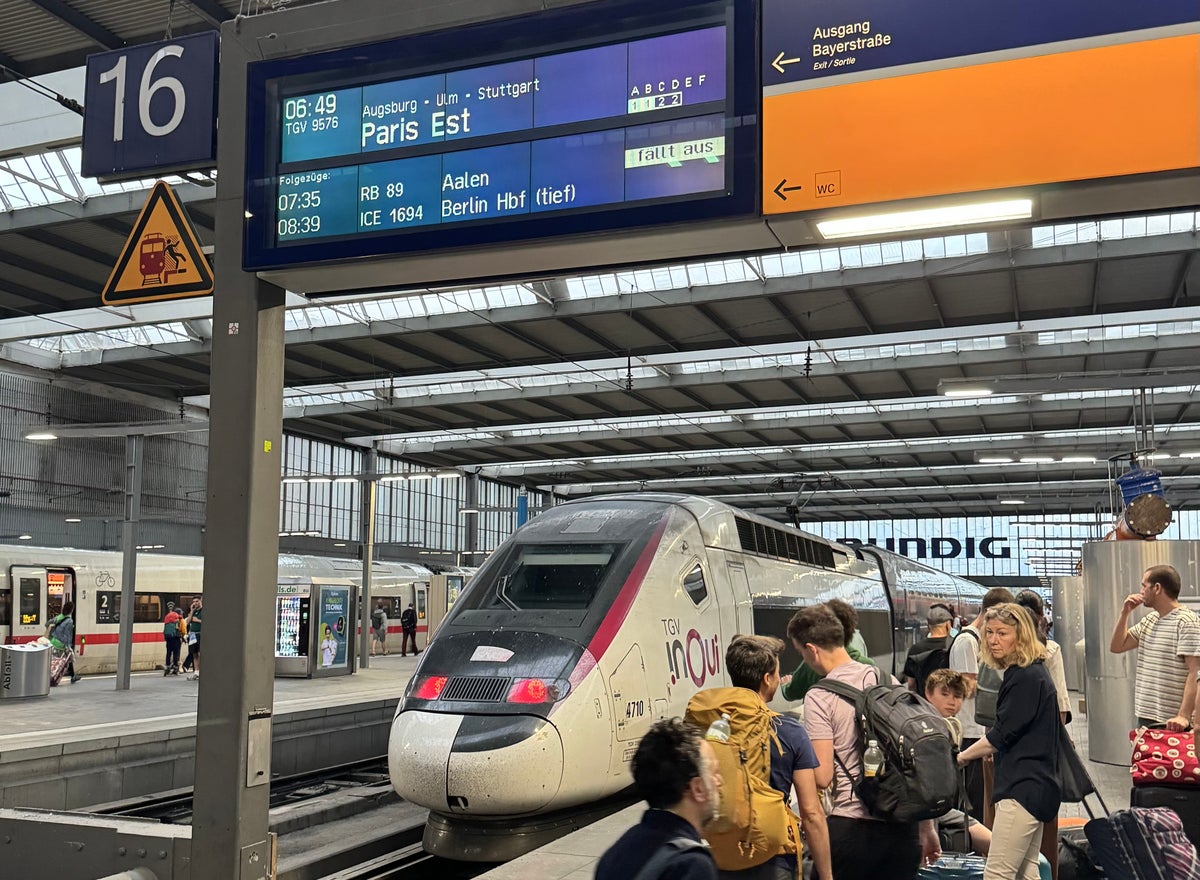 TGV InOui train to Paris from Munich