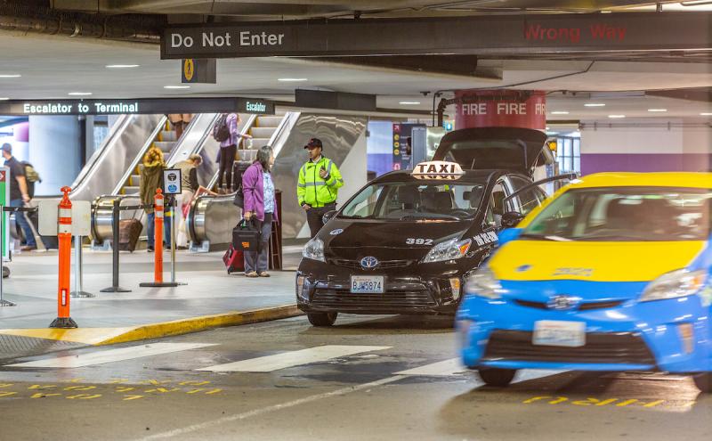 Taxis at Seattle Airport