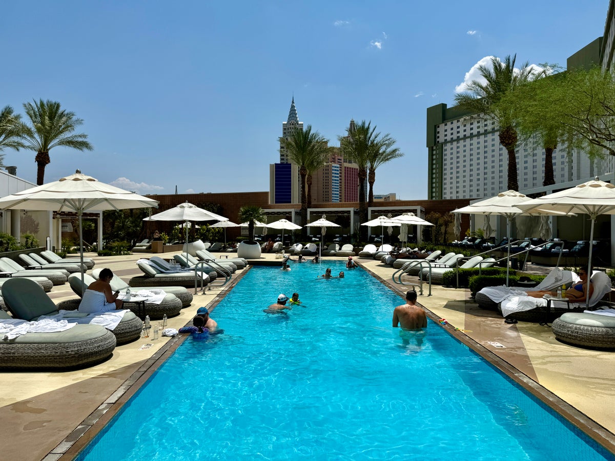 Waldorf Astoria Las Vegas Family Pool With NY NY View