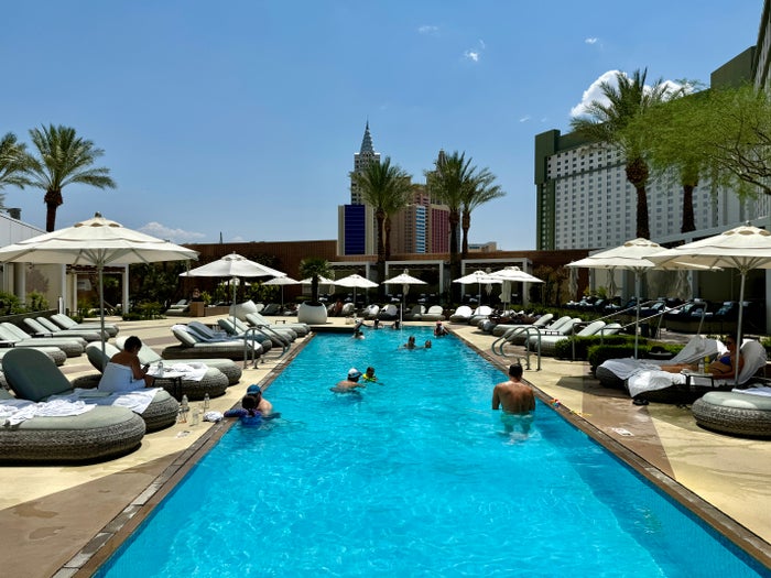 Waldorf Astoria Las Vegas Family Pool With NY NY View Waldorf Astoria Las Vegas Family Pool With NY NY View