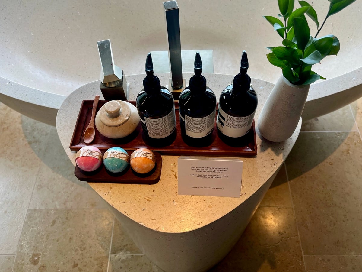 Waldorf Astoria Maldives bath amenities