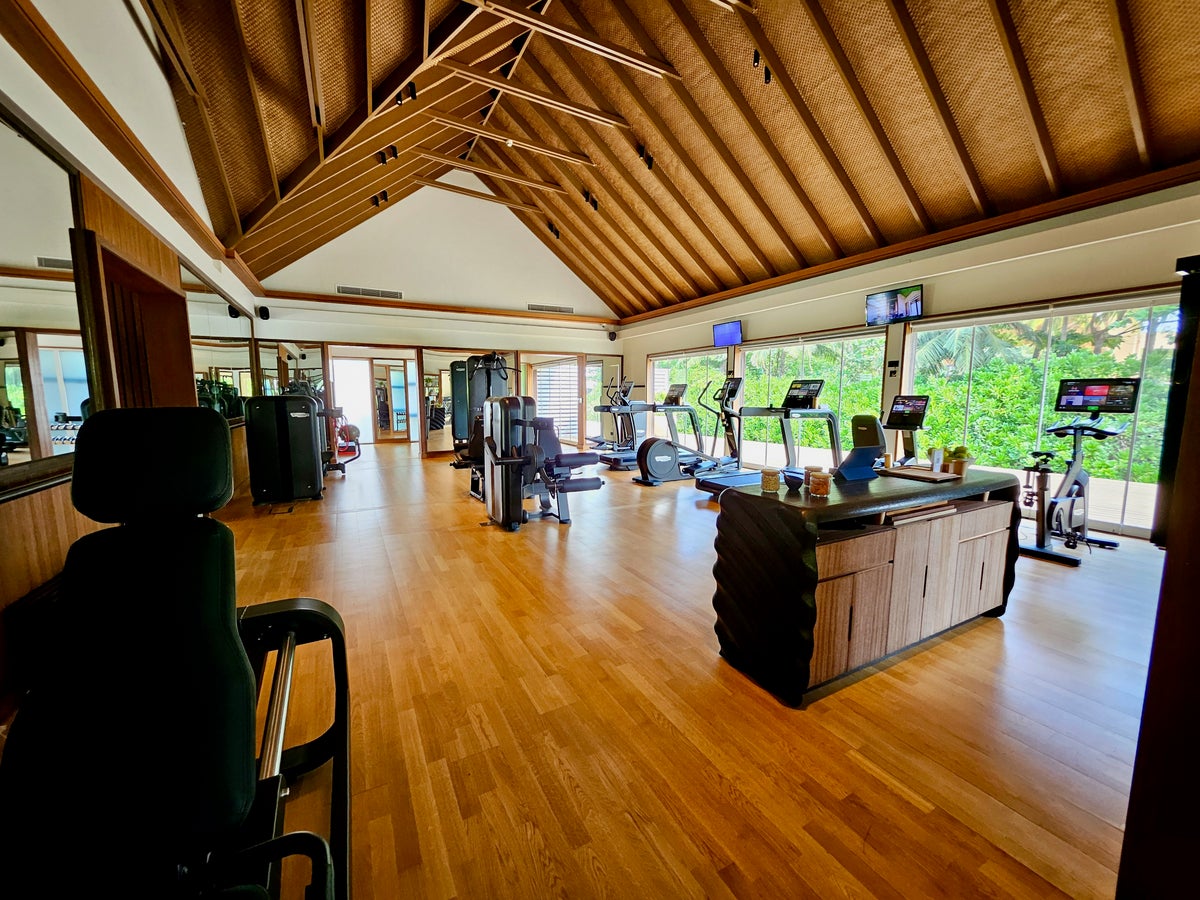 Waldorf Astoria Maldives gym cardio room 