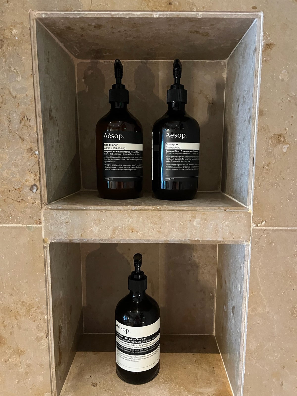 Waldorf Astoria Maldives toiletries