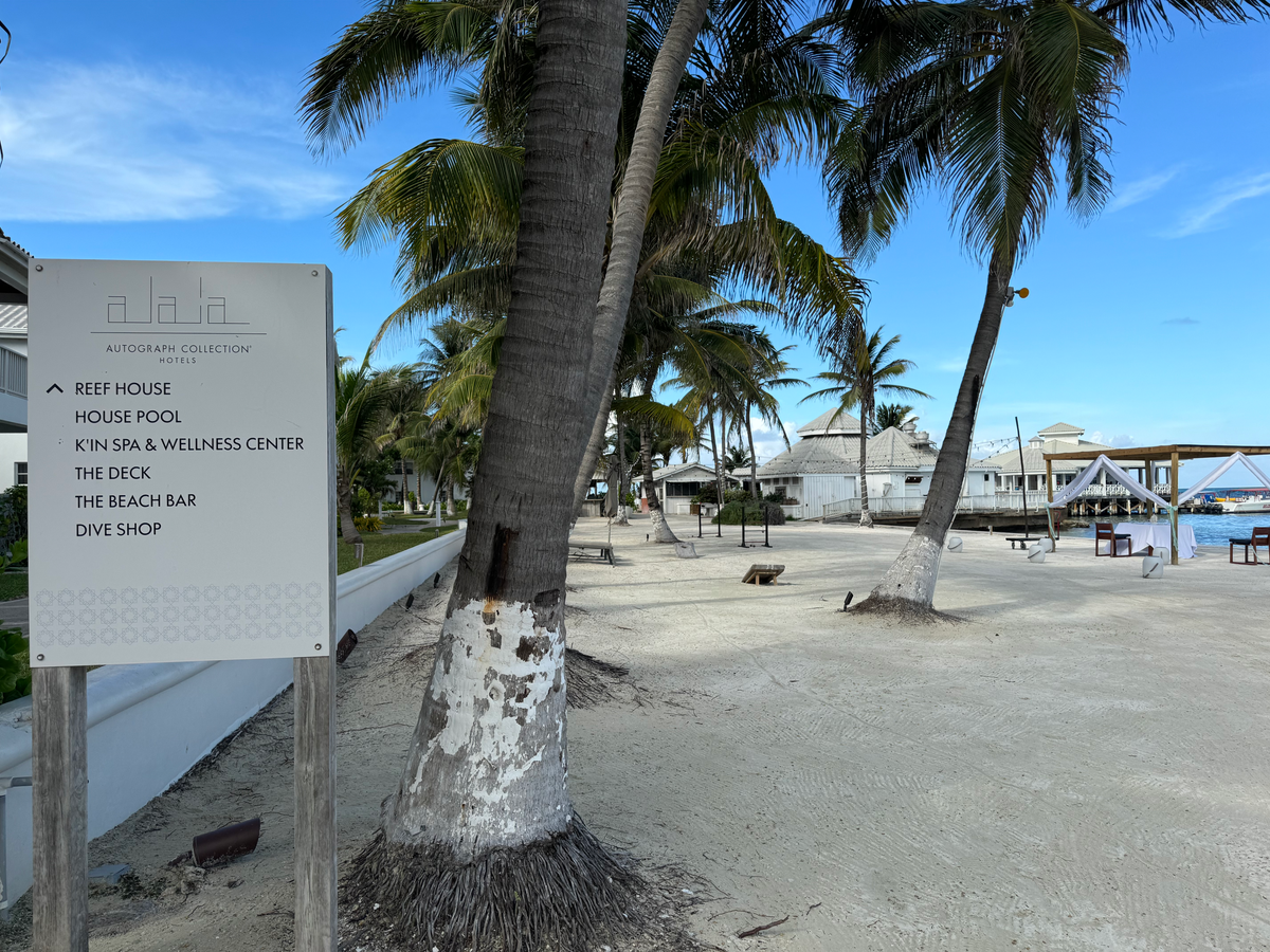 Alaia Belize Autograph Collection beach signs