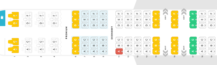 Alaska Airlines B737 9 MAX seat map Alaska Airlines B737 9 MAX seat map