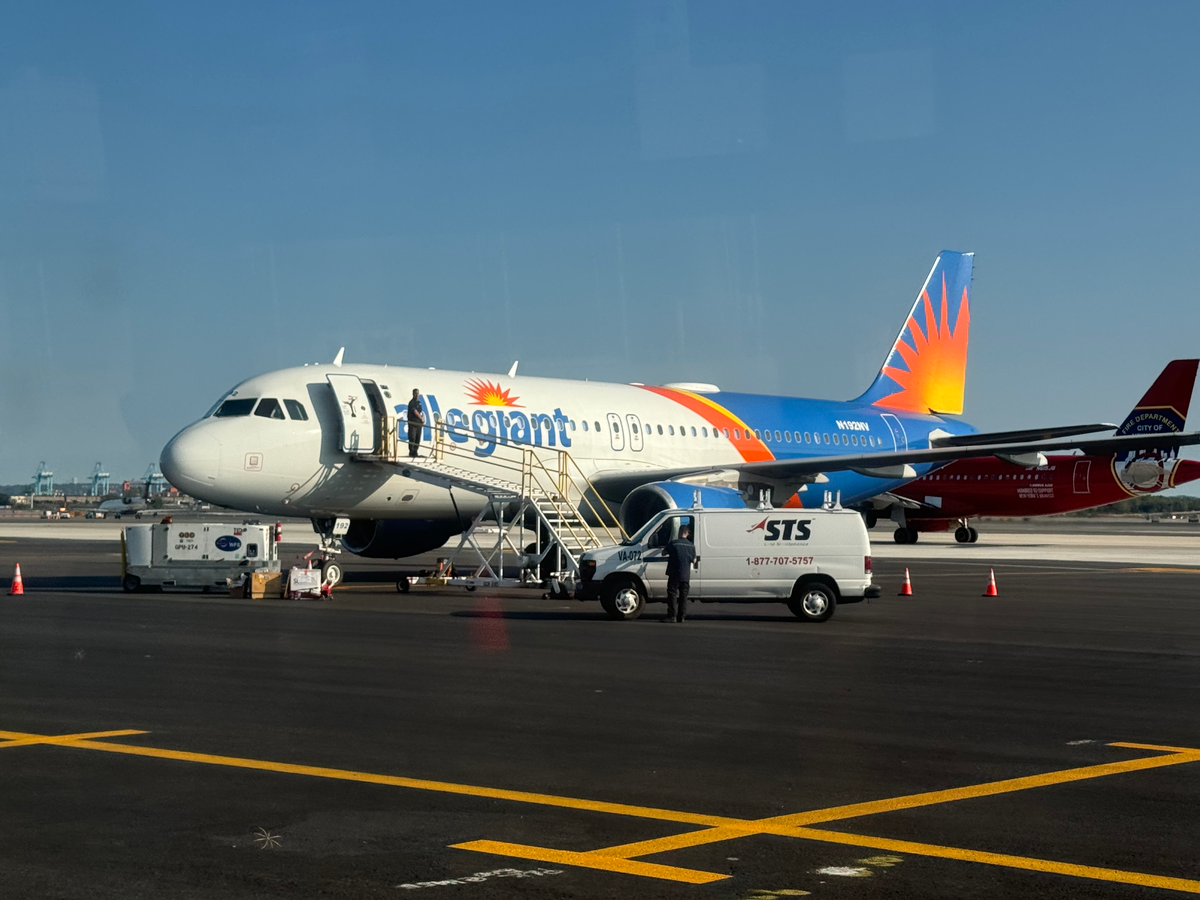 Allegiant plane at Newark EWR