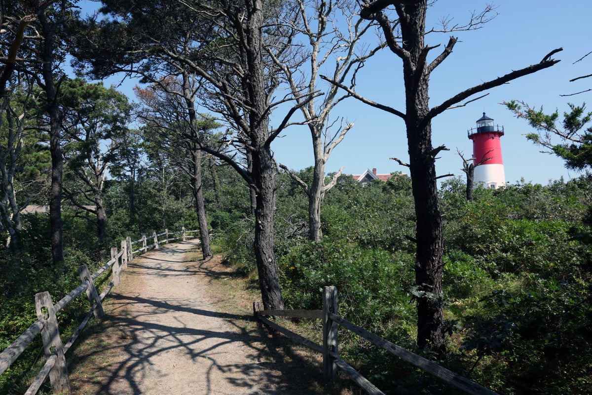 Cape cod nauset light wood trail lighthouse