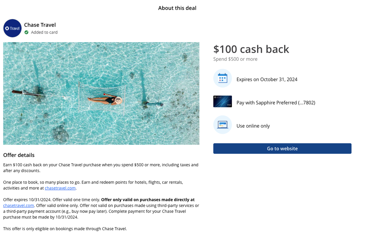 Chase Travel Chase Offers