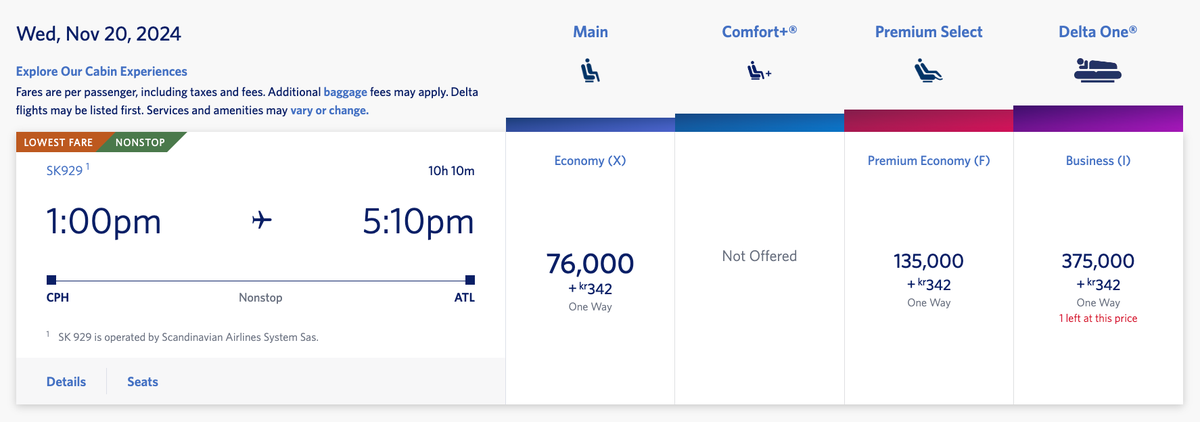 Delta award SAS CPH ATL