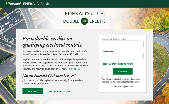 Emerald Club 2x Credit Screenshot Emerald Club Weekend Double Credits Promotion National