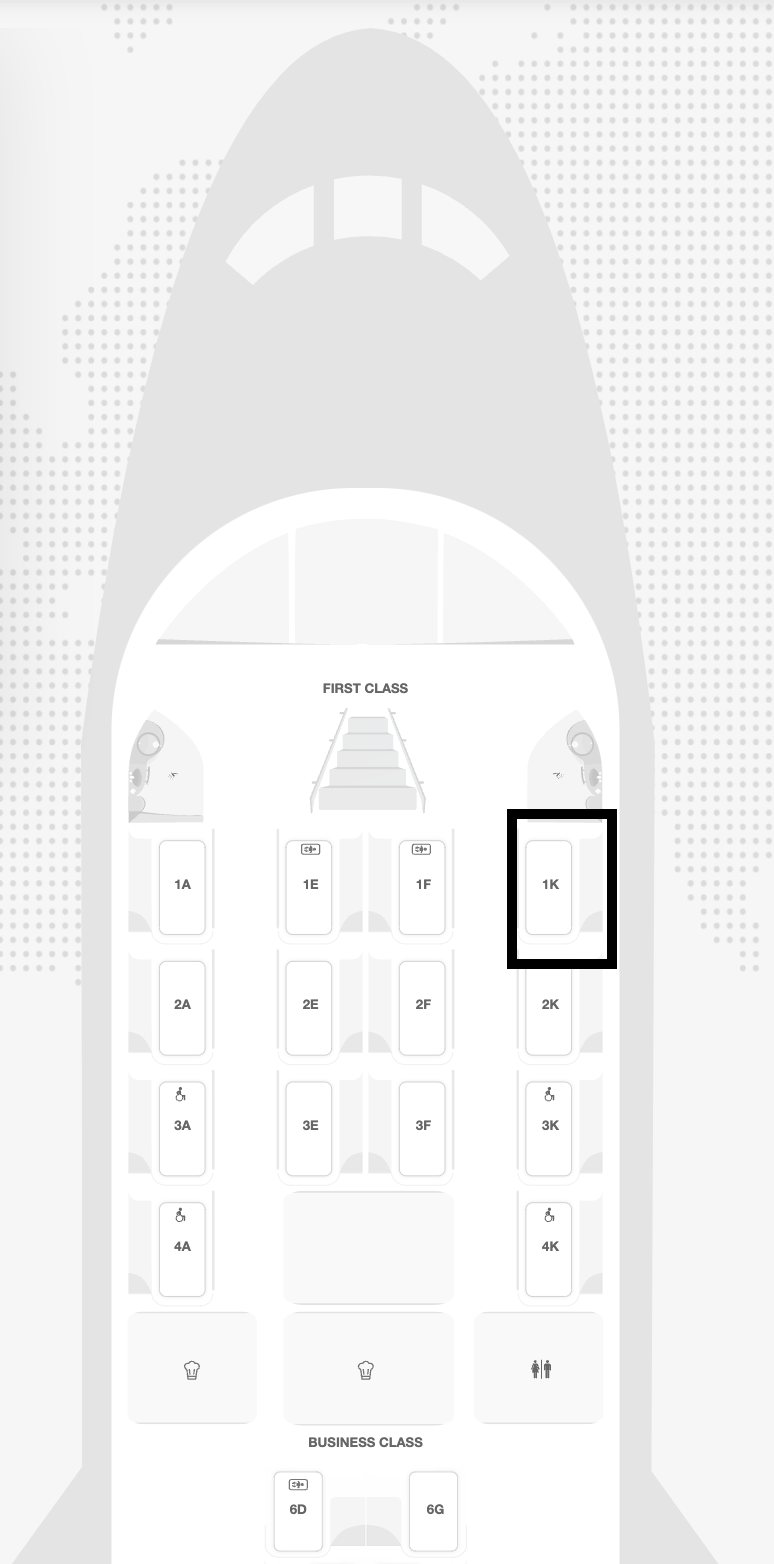 Emirates A380 Seat map