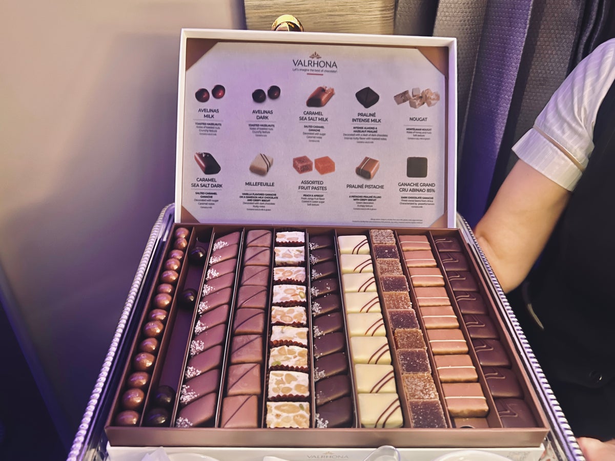 Emirates First A380 chocolates