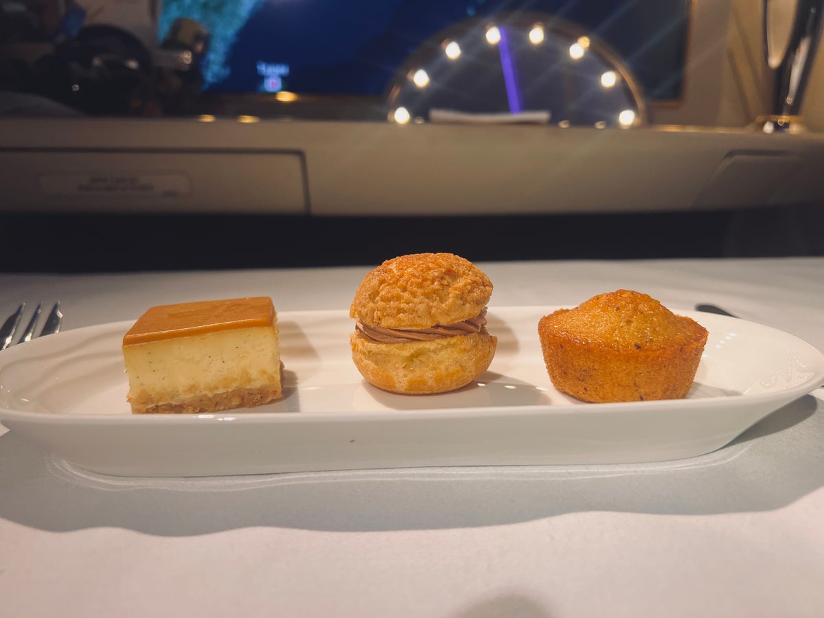 Emirates First A380 dessert