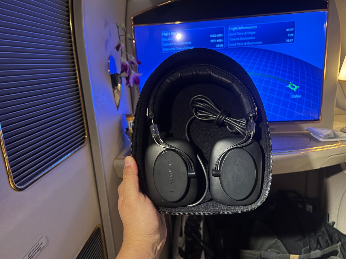 Emirates First A380 headphones