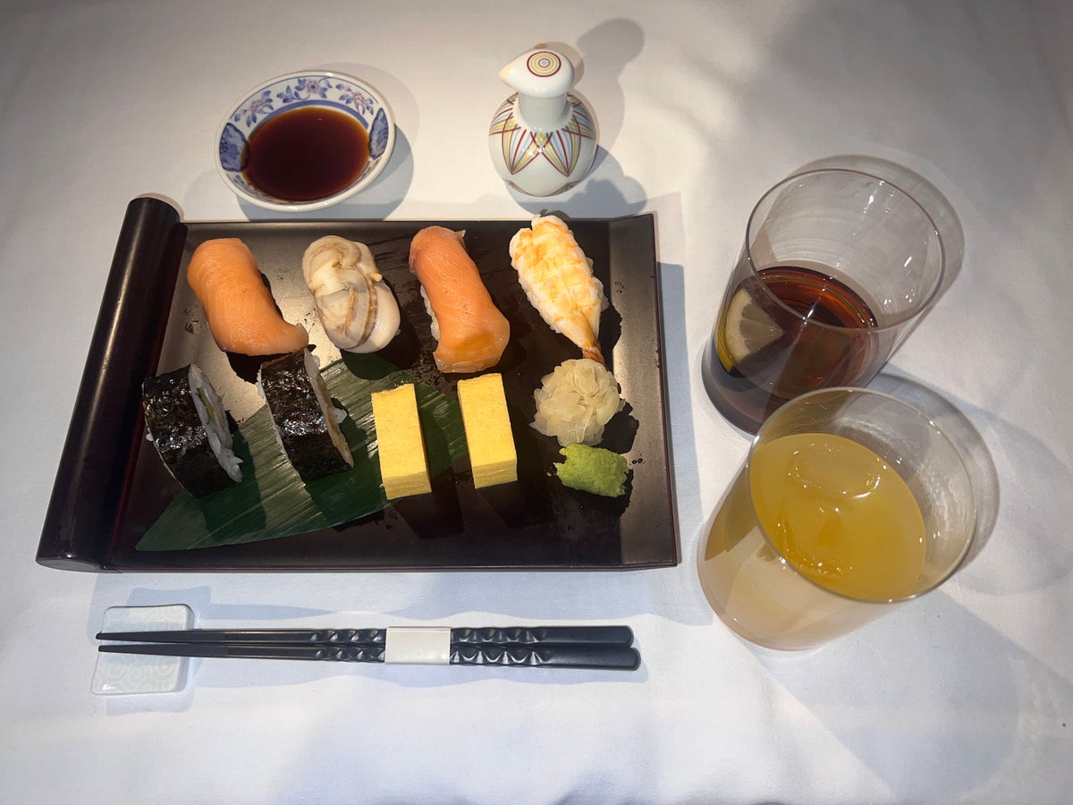 Emirates First A380 sushi platter