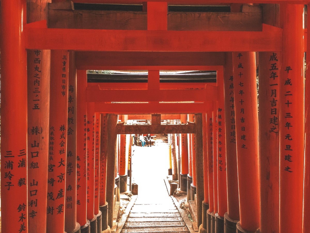 Fushimi Inari Taisha gates up close