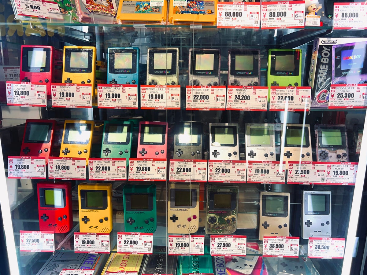 GameBoy Colors at Den Den Town Osaka